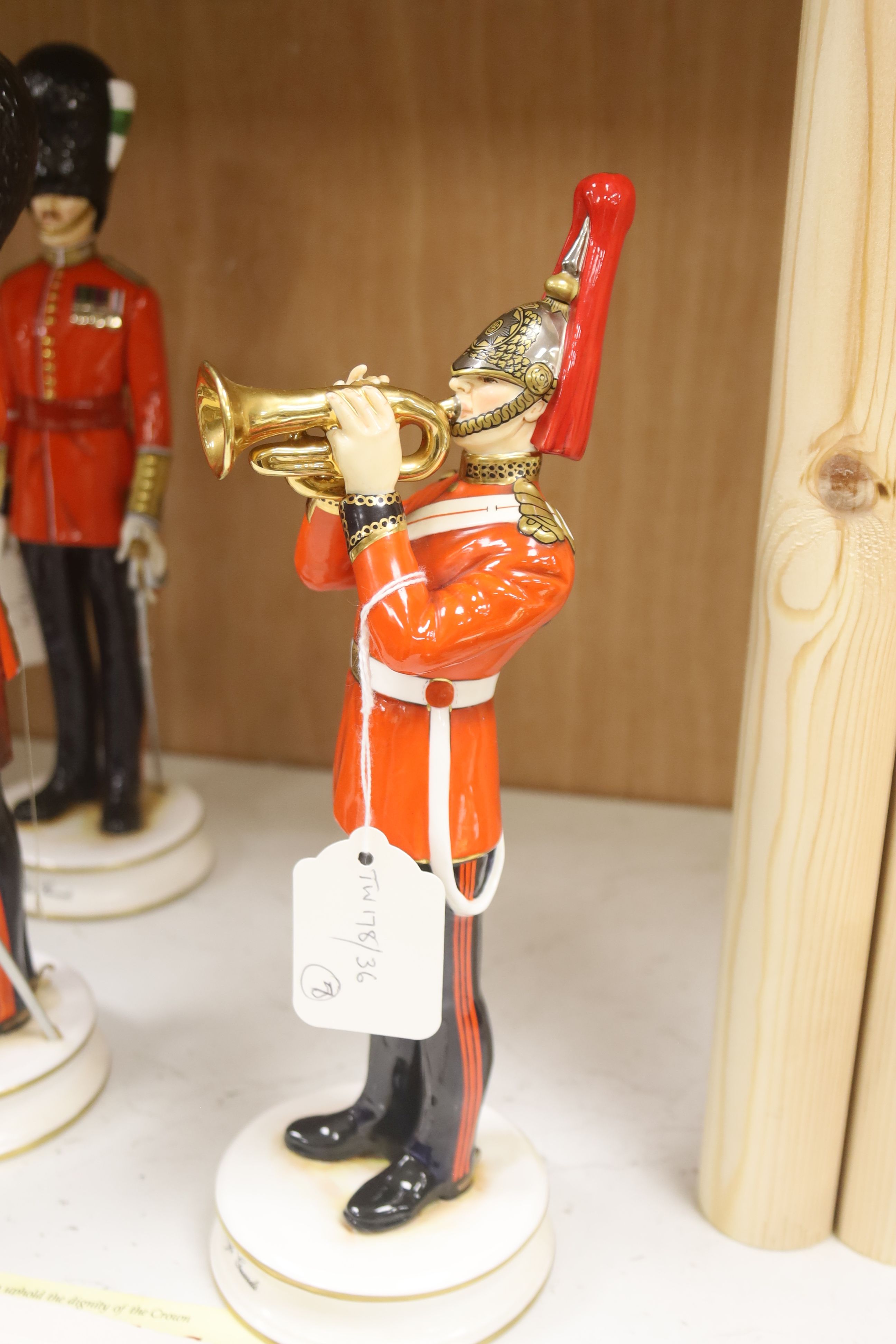 Eight limited edition ceramic figures by Michael Sutty, comprising 'Grenadier Guards 1980's', no. 221/250